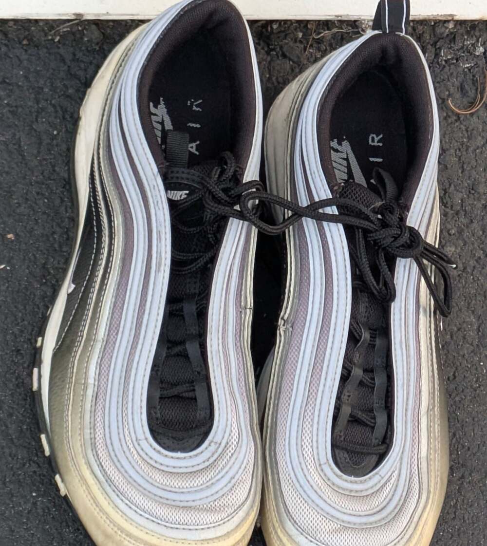 Nike Air Max 97 Gradient Fade Silver Athletic Shoes Men's Size 10